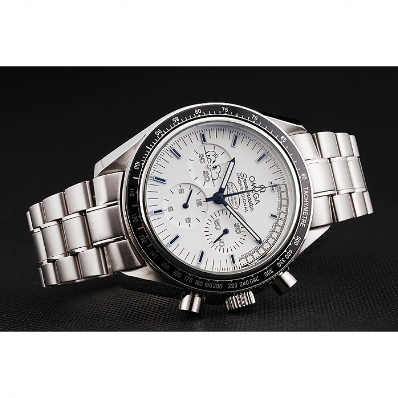Omega Speedmaster Replica Watch, Japanese Quartz, Brushed Stainless Steel Case, Tachymeter Bezel