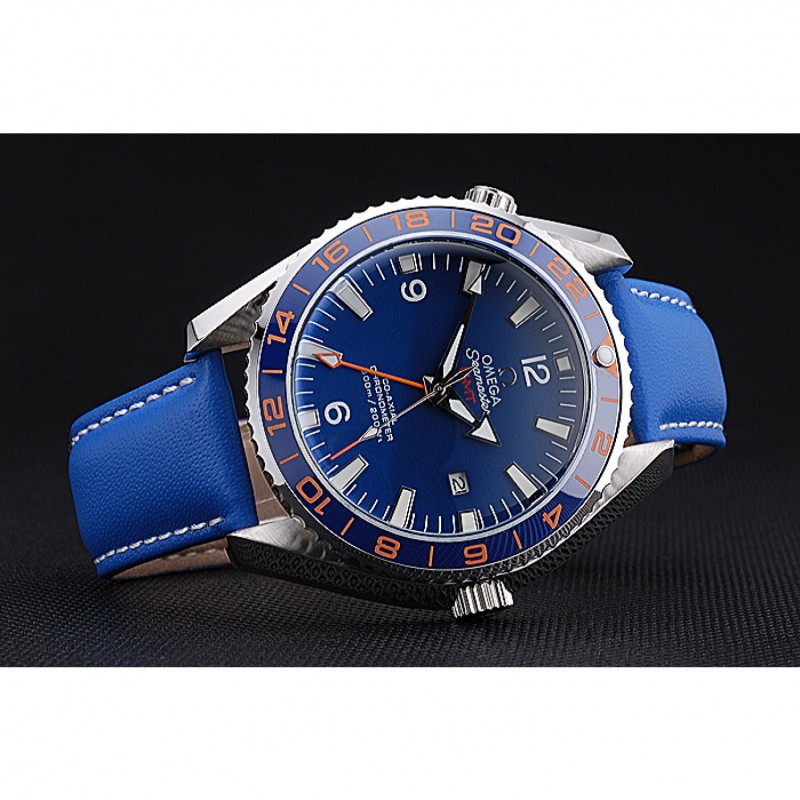 Omega Seamaster 622394 Replica Watch, Automatic Movement, Blue Dial, Brushed Steel Case, Japanese