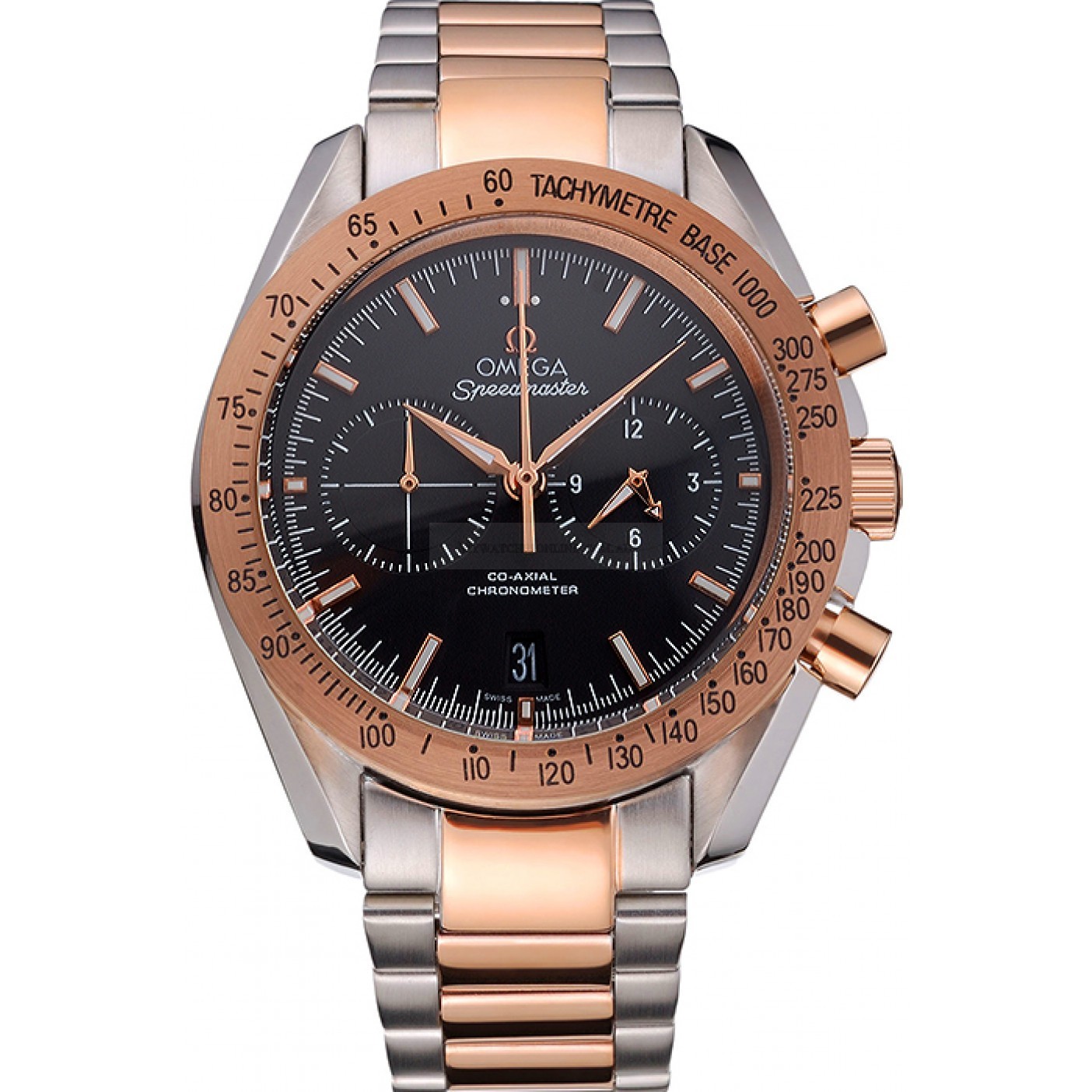 Omega Speedmaster 622804 Replica Watch, Quartz Movement, 18k Rose-Gold Plated Case & Bracelet
