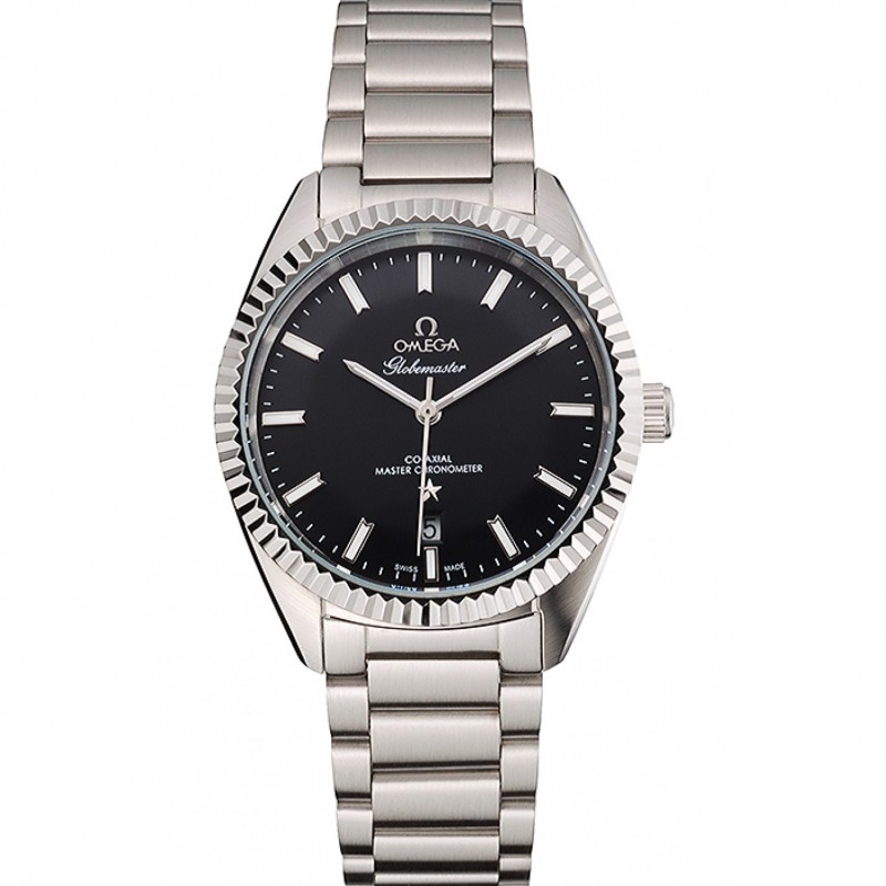 -OMEGA-GLOBEMASTER-CONSTELLATION-QUARTZ-WATCH-47X39MM-SILVER-BLACK-DIAL