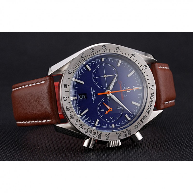 Omega SPEEDMASTER 622807 Quartz Japanese Brown Leather Strap Sapphire Crystal Replica Watch