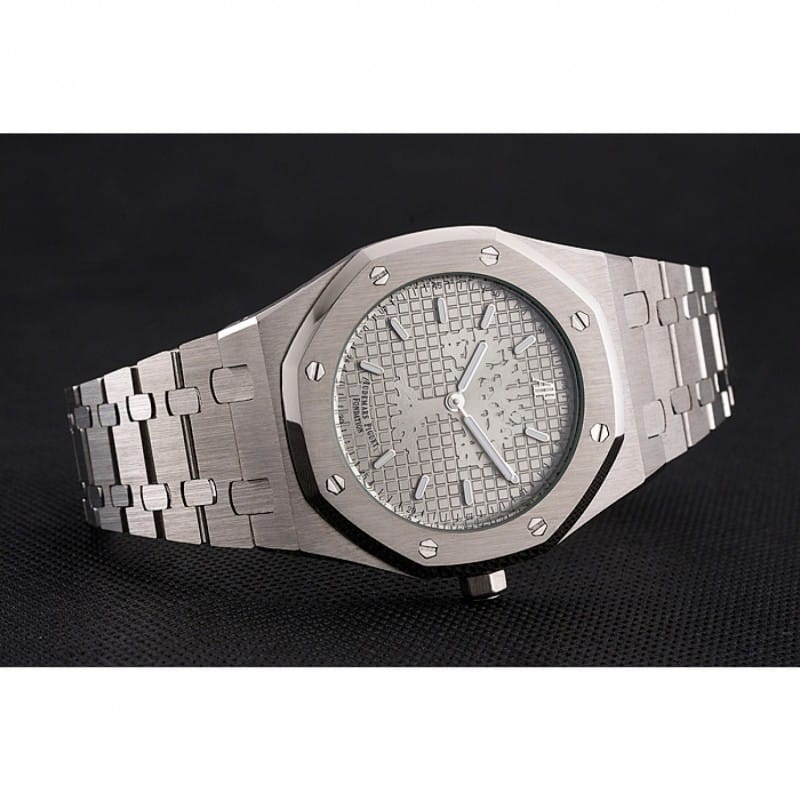 Audemars Piguet Royal Oak Replica Watch, Quartz Movement, Silver Dial, Brushed Steel Case, Model