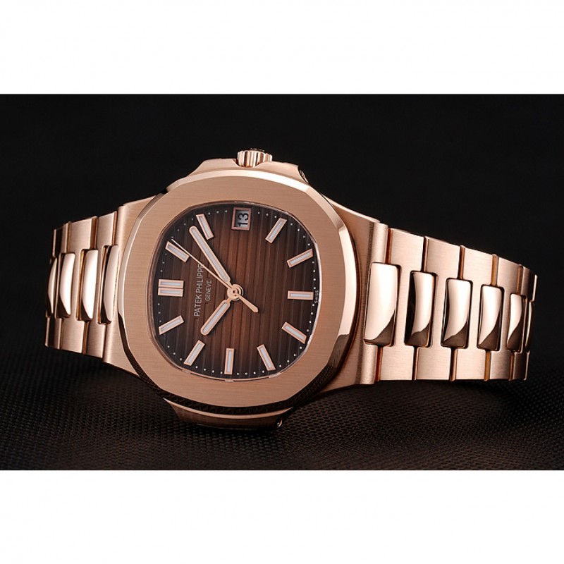 Patek Philippe Nautilus 1453949 Automatic Watch, Japanese Movement, 18K Rose-Gold Case, Sapphire