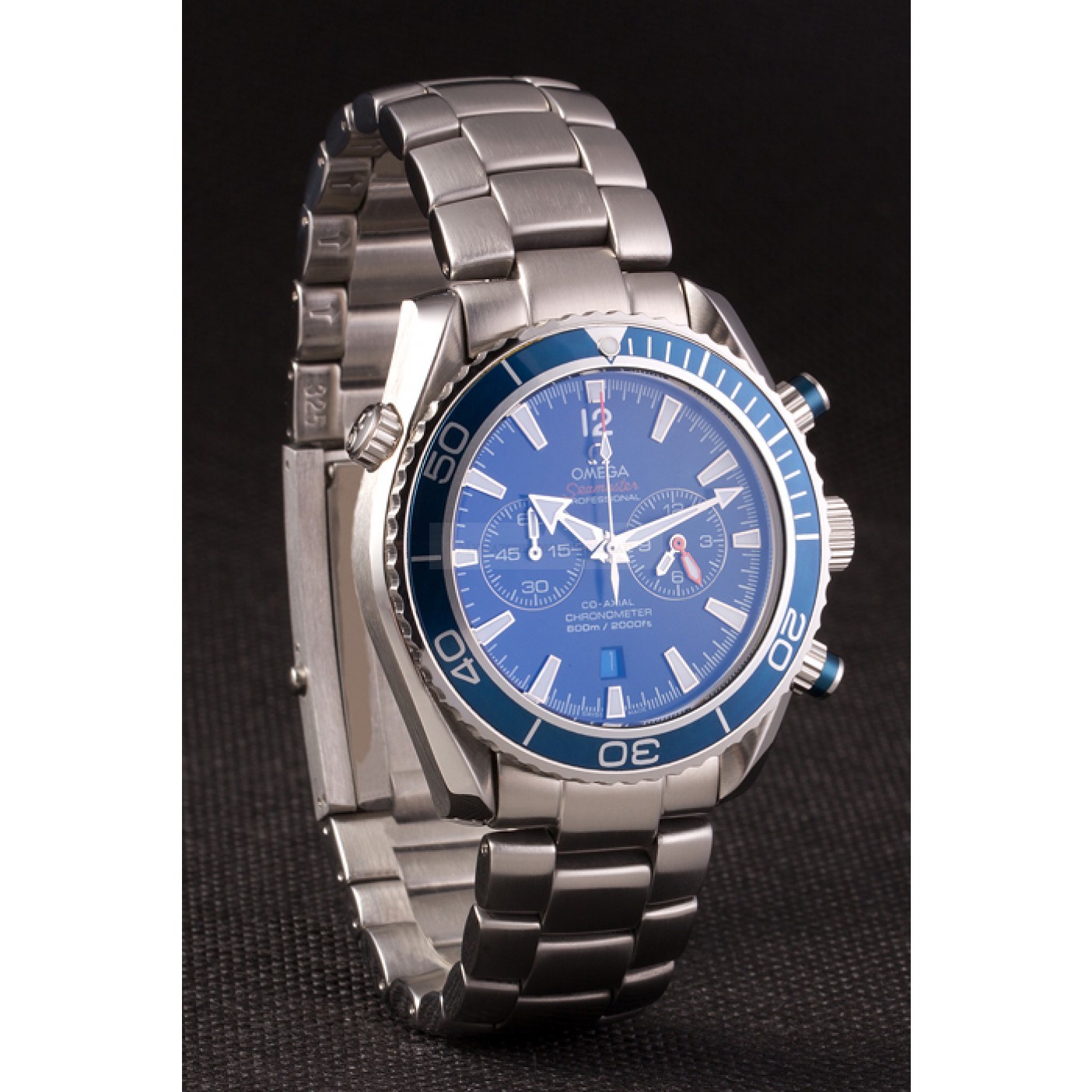 Omega Seamaster 80239 Replica Watch, Automatic Movement, Blue Dial, Brushed Stainless Steel Case