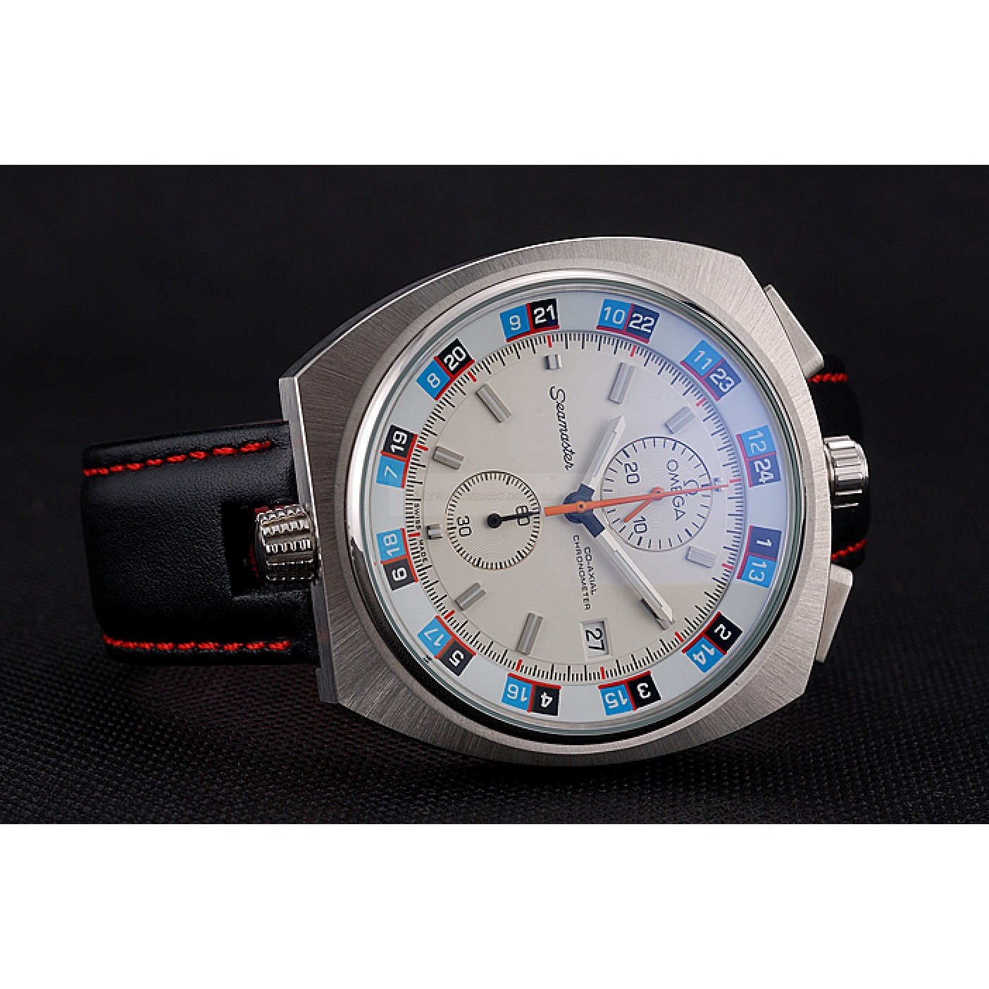 -OMEGA-SEAMASTER-622825 - Quartz Chronograph Replica Watch - Black Dial - Japanese Movement