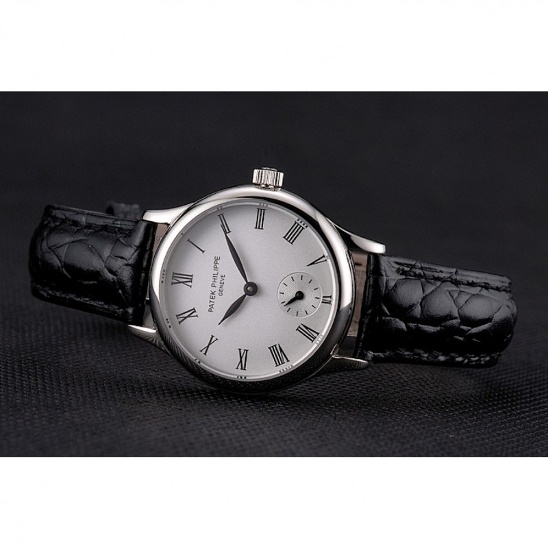 Patek Philippe Calatrava Replica Watch, Quartz Movement, White Dial, Stainless Steel Case