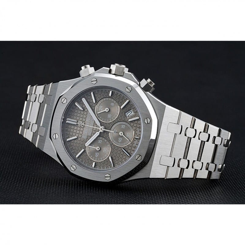 Audemars Piguet Royal Oak 1454027 Quartz Chronograph Replica Watch, Grey Dial, SS Case, Butterfly