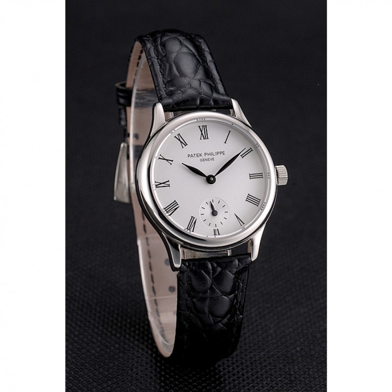 Patek Philippe Calatrava Replica Watch, Quartz Movement, White Dial, Stainless Steel Case
