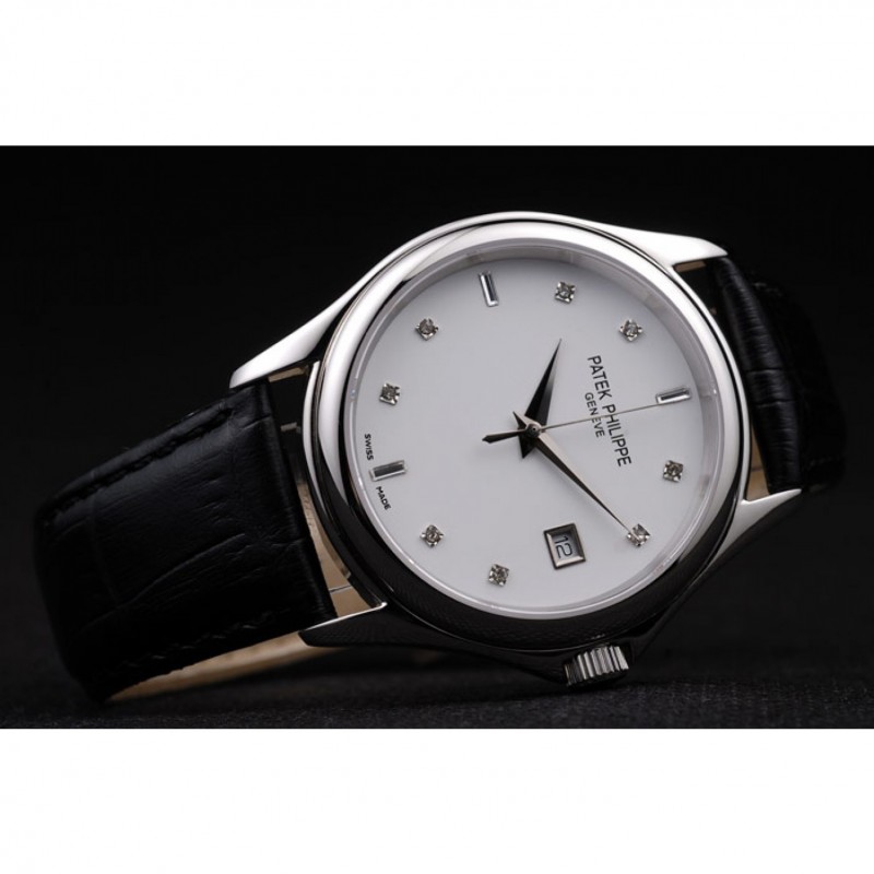 Patek Philippe Calatrava Replica Watch, Automatic, Silver Dial, Steel Case, 46x38mm, Japanese