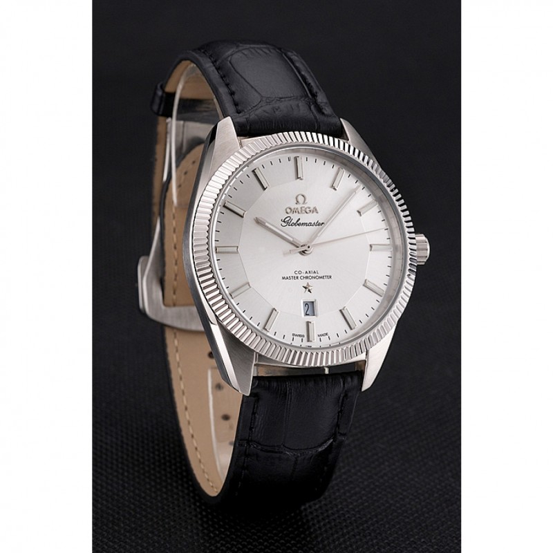 Omega Globemaster Replica Watch - Constellation Collection, Kinetic Movement, Brushed Stainless