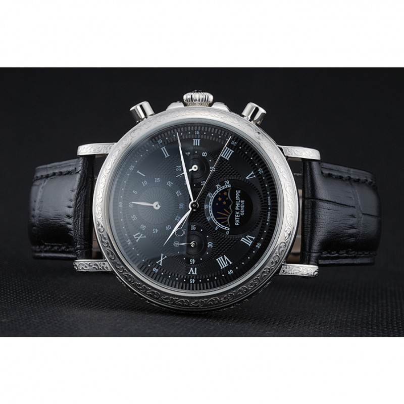Patek Philippe Grand Complications 1454145 Replica Watch, Black Dial, Quartz Movement, Japanese
