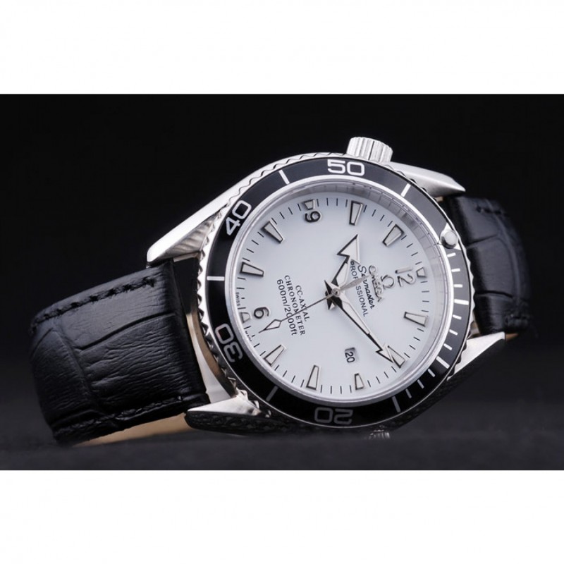 Omega Seamaster OM178 - Replica Watch - Japanese Quartz - Polished Stainless Steel Case - White