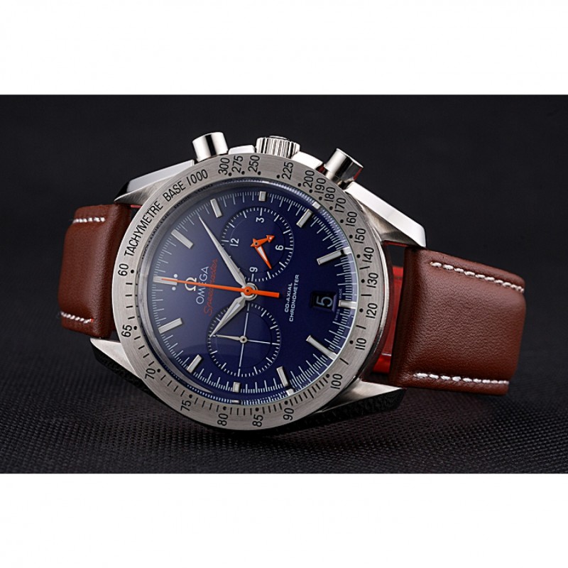 Omega SPEEDMASTER 622807 Quartz Japanese Brown Leather Strap Sapphire Crystal Replica Watch