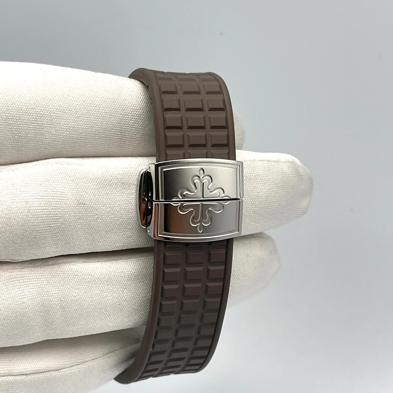 Aquanaut 5067A SS PPF 1:1 Best Edition Brown Textured Dial on Brown Rubber RONDA Quartz