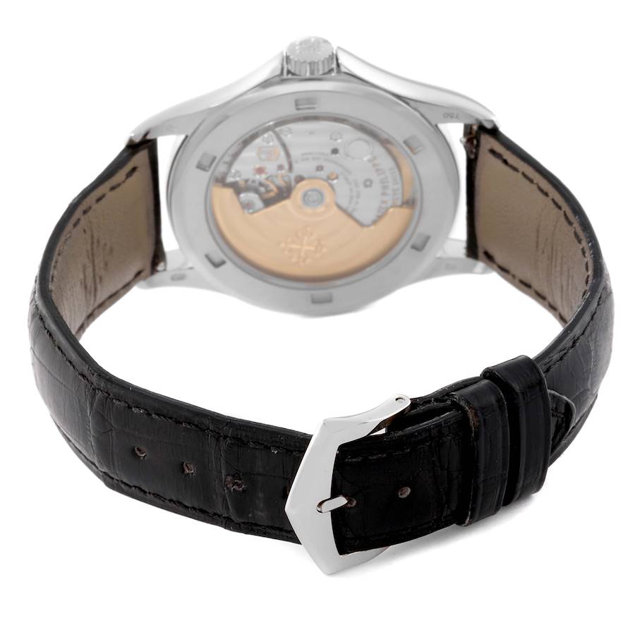 Calatrava 5227 SS 3KF 1:1 Best Edition White Dial on Brown Leather Strap A324 Super Clone V2