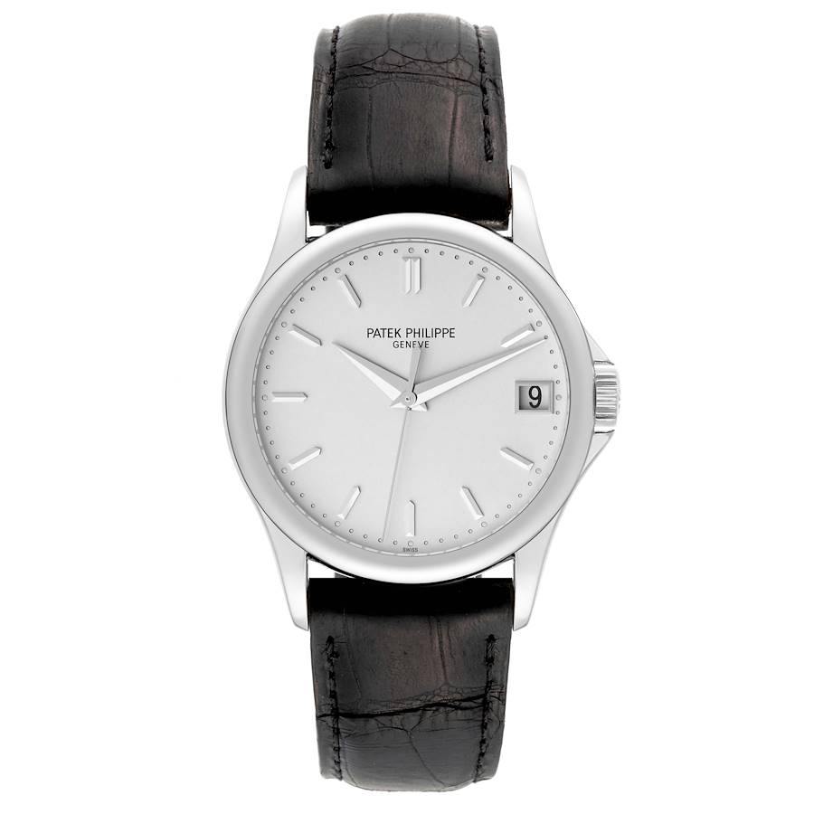 Calatrava 5296G SS ZF 1:1 Best Edition Ivory Dial on Black Leather Strap 324CS