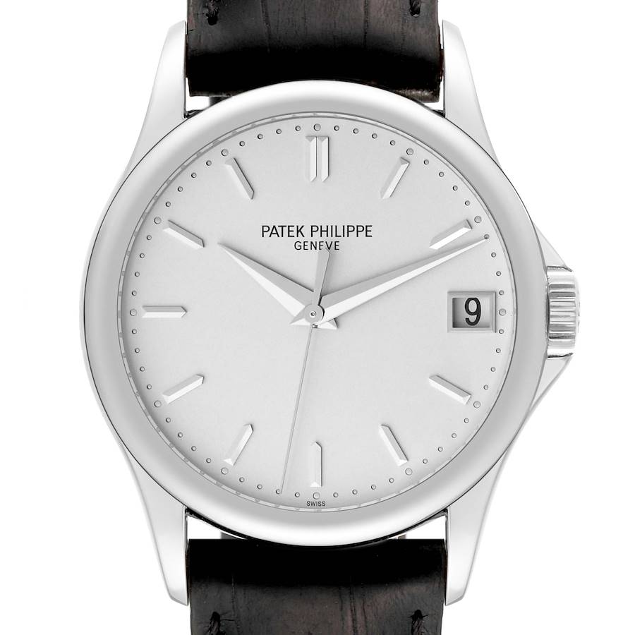 Calatrava 5227 SS 3KF 1:1 Best Edition White Dial on Brown Leather Strap A324 Super Clone V2