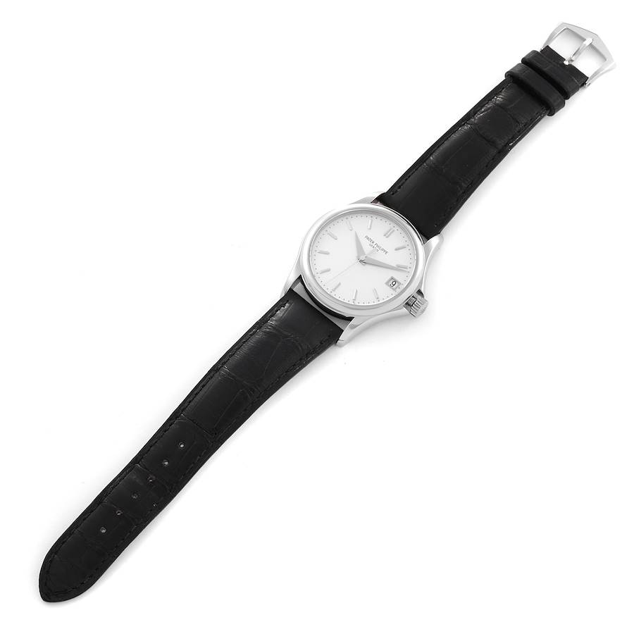 Calatrava 5296G SS ZF 1:1 Best Edition Ivory Dial on Black Leather Strap 324CS