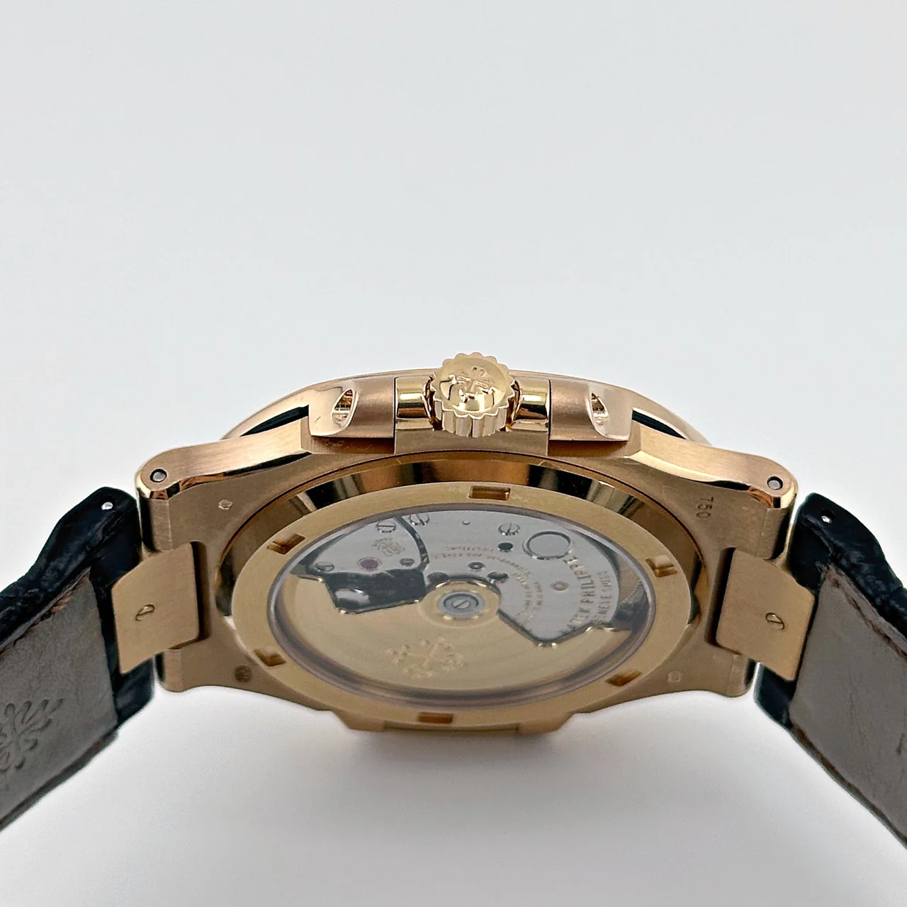 Nautilus 5711/1R RG 3KF 1:1 Best Edition Brown Textured Dial on Brown Leather Strap A324 Super Clone V2