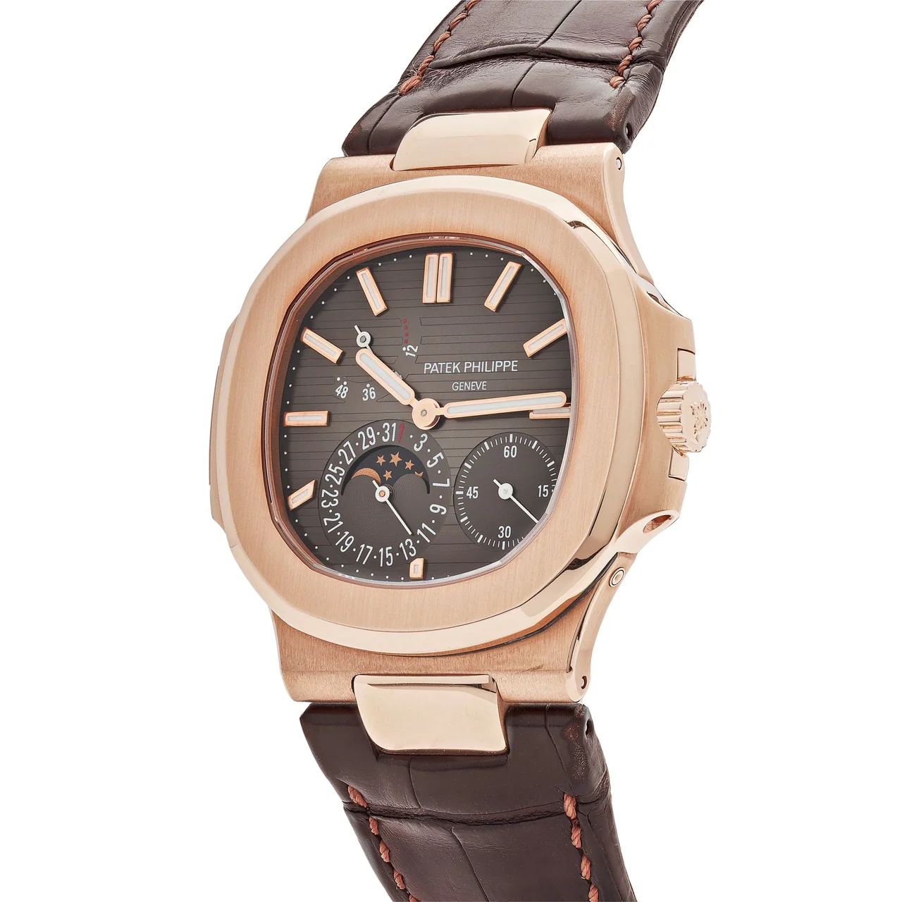 Nautilus 5712 RG ZF 1:1 Best Edition Brown Dial on Brown Leather Strap A240