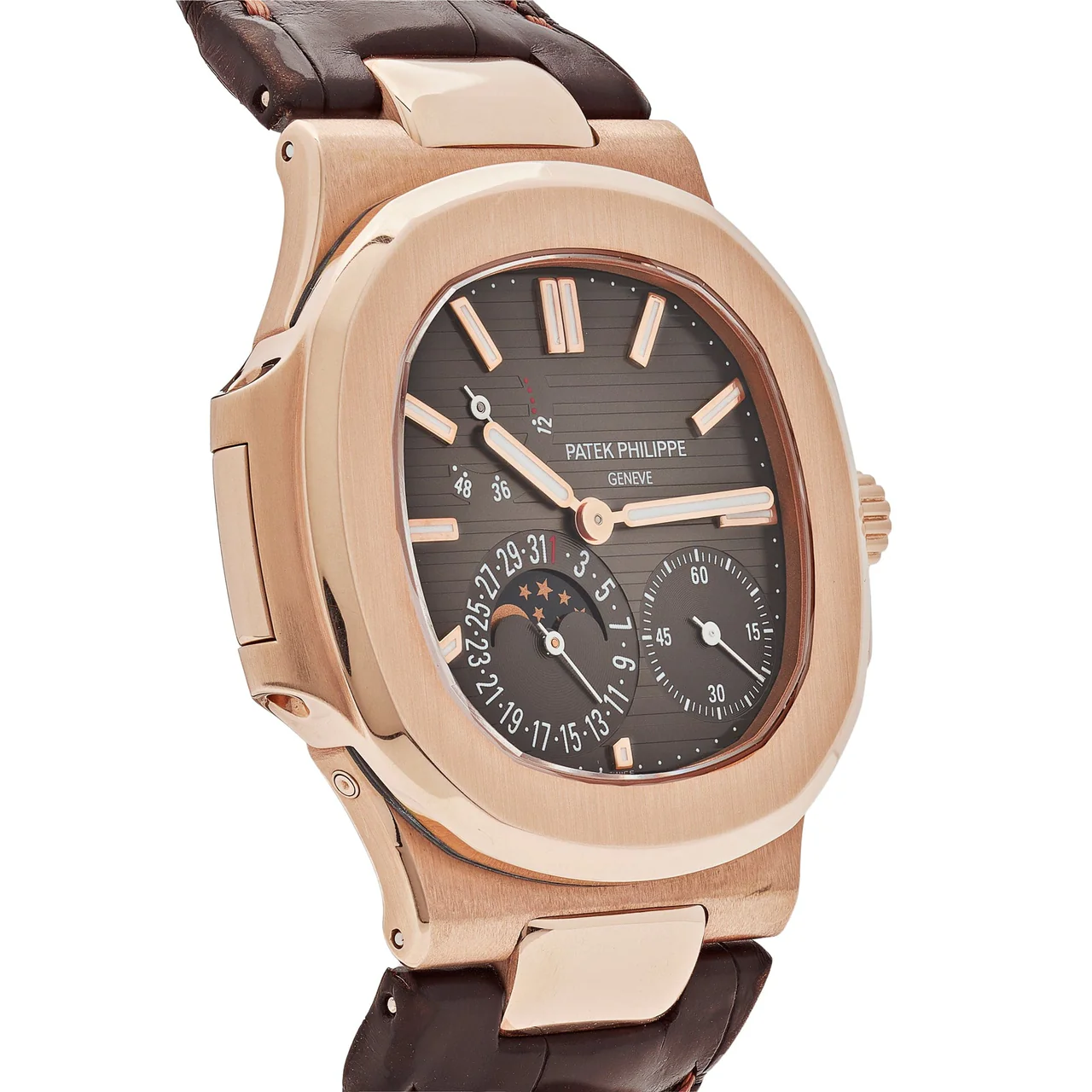 Nautilus 5712 RG ZF 1:1 Best Edition Brown Dial on Brown Leather Strap A240
