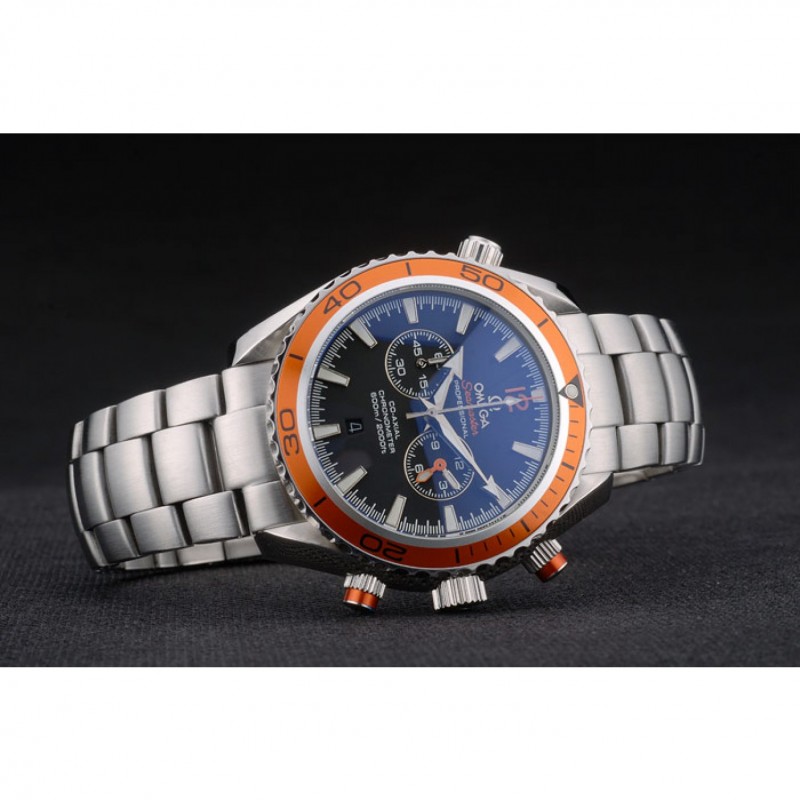 Omega Seamaster 80241 Replica Watch, Black Dial, Brushed Stainless Steel Case, Quartz Movement
