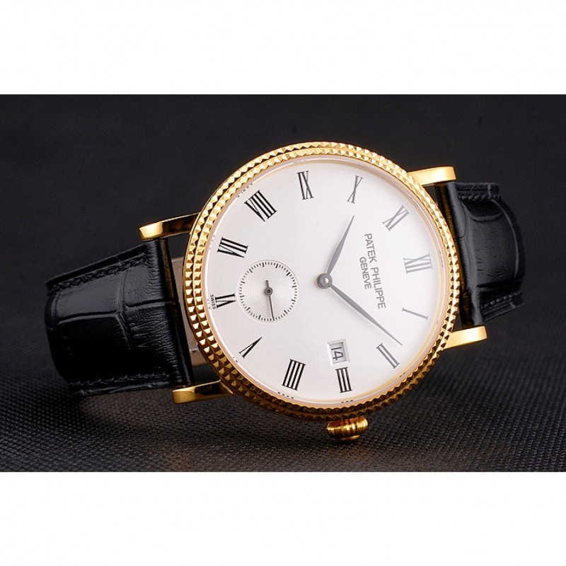 Patek Philippe Calatrava Automatic Silver Dial 18K Yellow Gold Plated Replica Watch