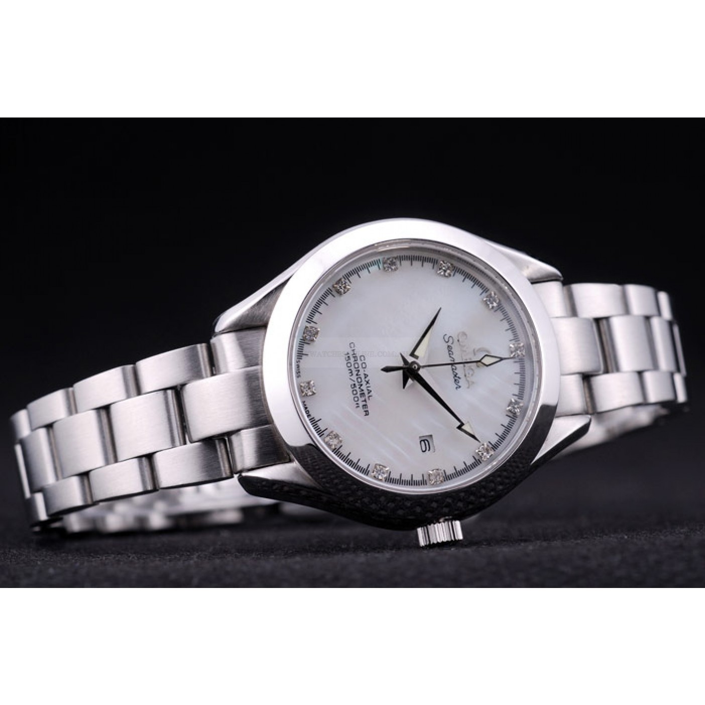 Omega Seamaster OM150 | Quartz Battery | Japanese Quality | Brushed Stainless Steel Case | Replica