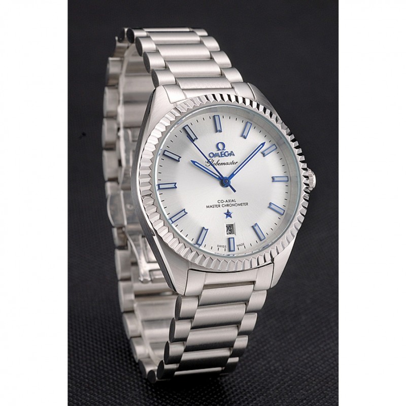 Omega Globemaster Constellation - Quartz Battery - Silver Dial - Men's Watch - 47 x 39 mm - Replica