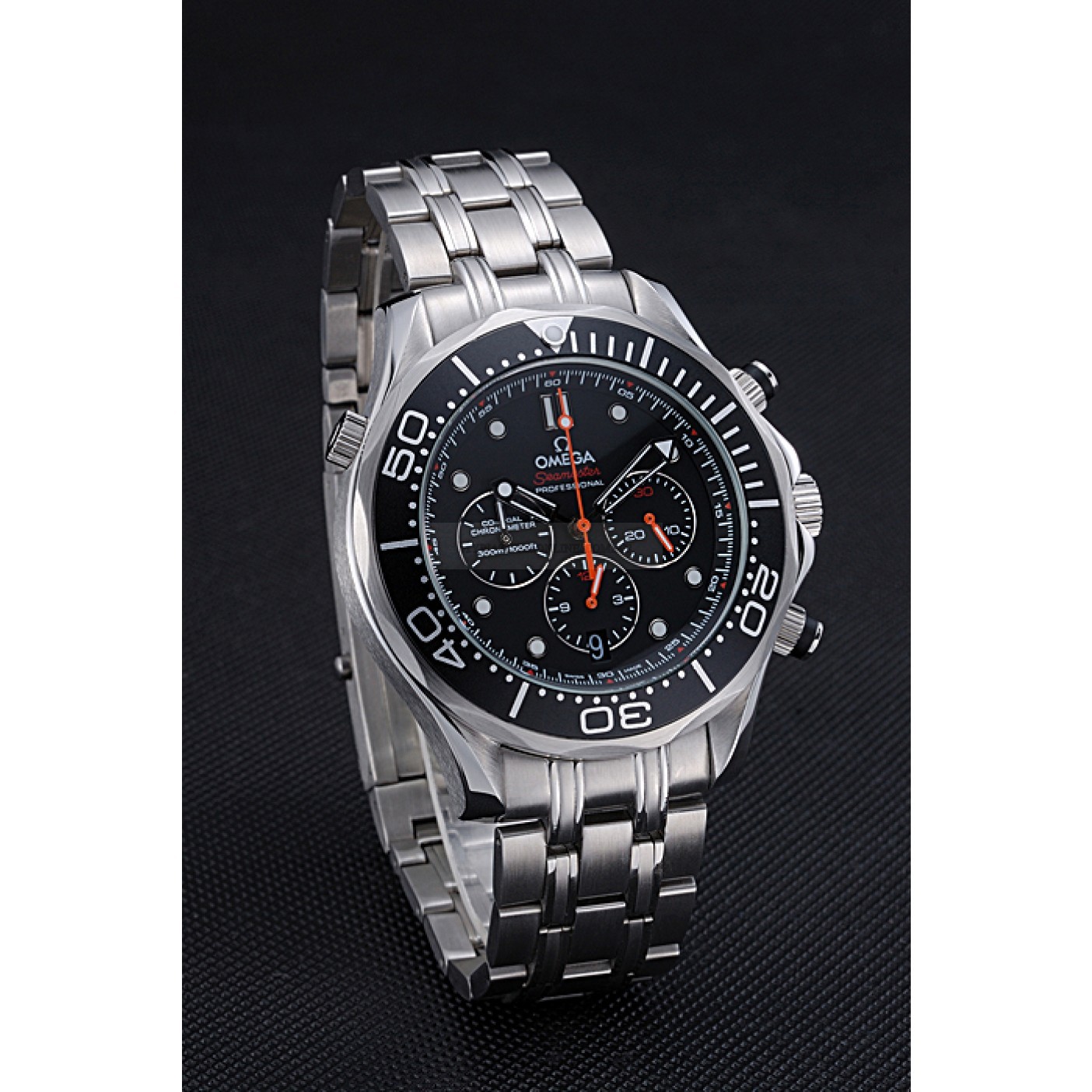 Omega Seamaster - 622059 Quartz - Japanese Movement - Stainless Steel Case - Black Ceramic Bezel