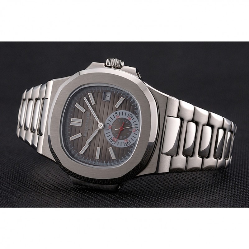 Patek Philippe Nautilus Replica Watch Automatic Movement Brushed SS Case Silver Dial 48x40mm