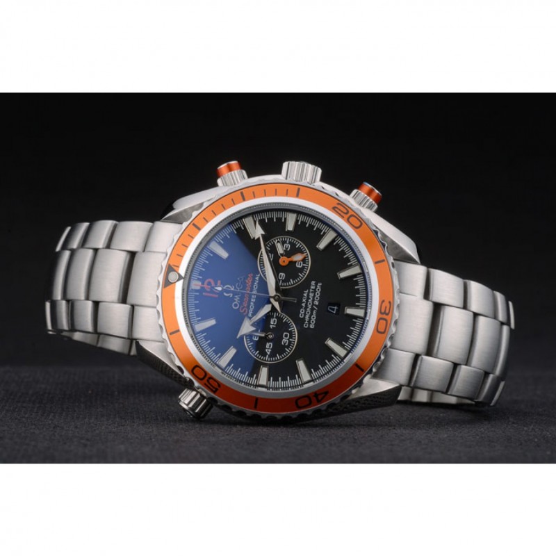 Omega Seamaster 80241 Replica Watch, Black Dial, Brushed Stainless Steel Case, Quartz Movement