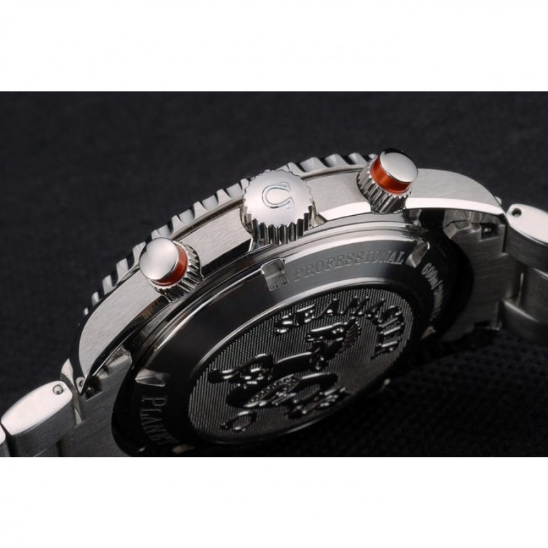 Omega Seamaster 80241 Replica Watch, Black Dial, Brushed Stainless Steel Case, Quartz Movement