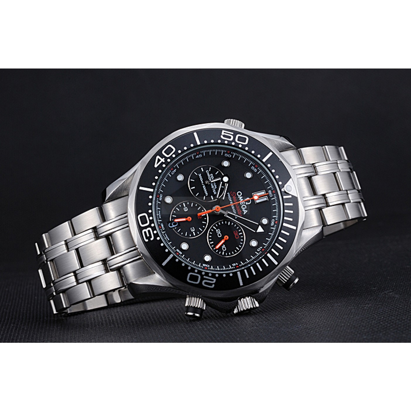 Omega Seamaster - 622059 Quartz - Japanese Movement - Stainless Steel Case - Black Ceramic Bezel