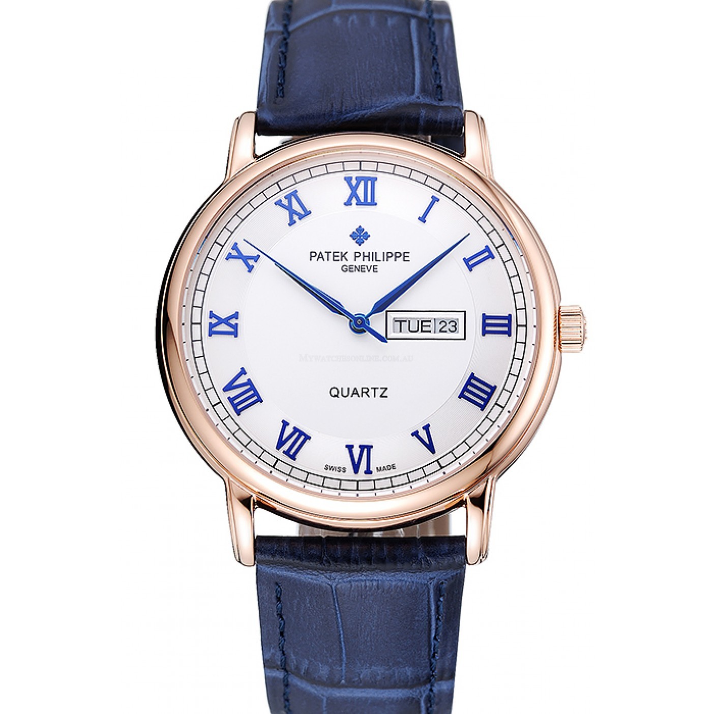 Patek Philippe Calatrava 1454056 Replica Watch, Men's Quartz, White Dial, Leather Band