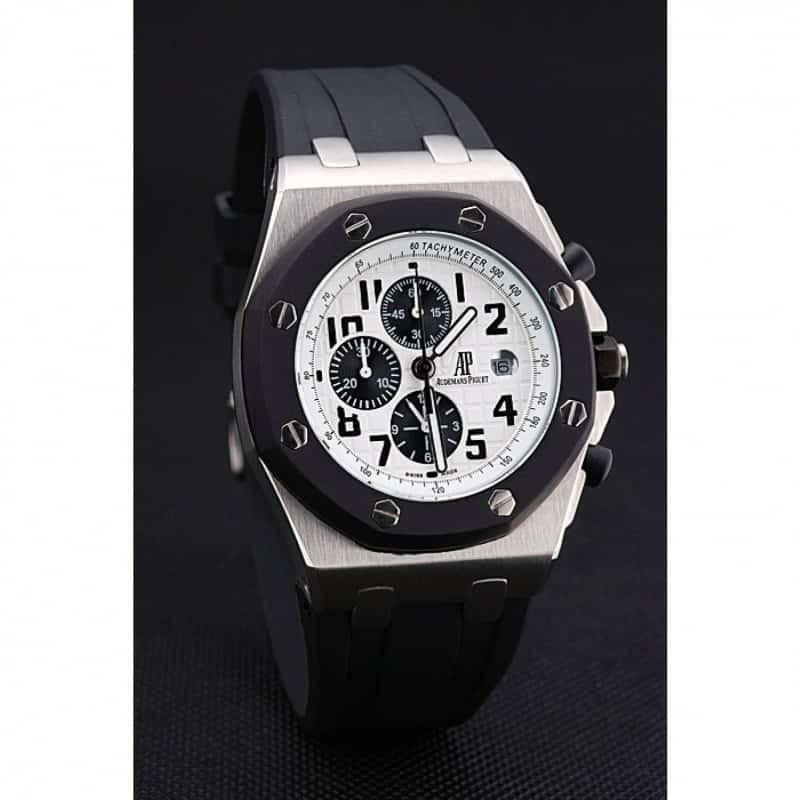 Audemars Piguet RO Offshore 3271 - Japanese Quartz - Brushed Steel - Chrono - Black Dial Watch