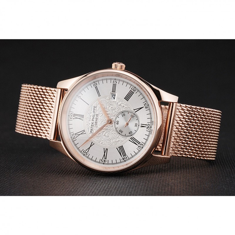 Patek Philippe Calatrava Replica Watch, Quartz Movement, 18k Rose-Gold Plated, Model
