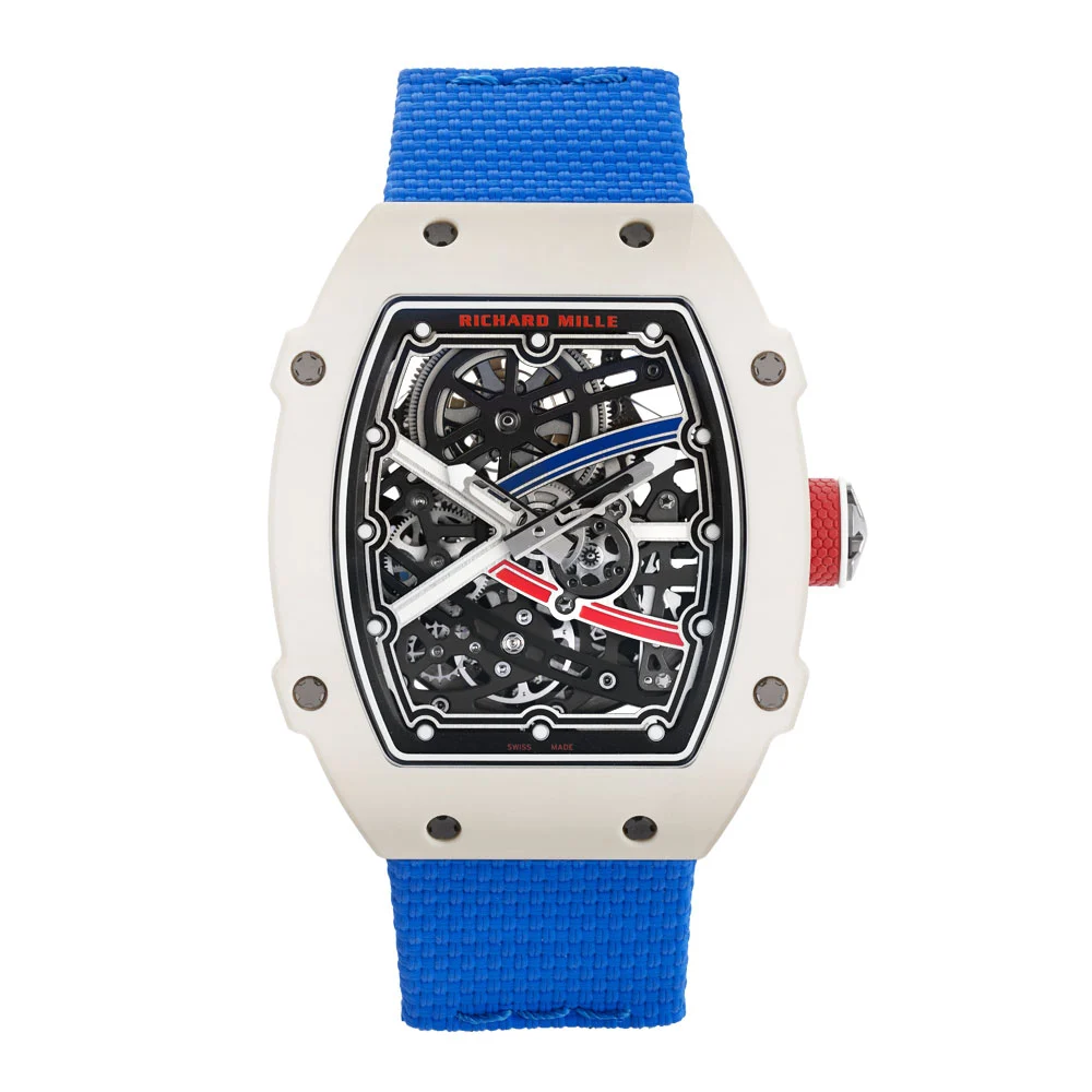 Custom Made RM67-02 White NTPT France Dial on Blue Nylon strap CRMA7 Super Clone