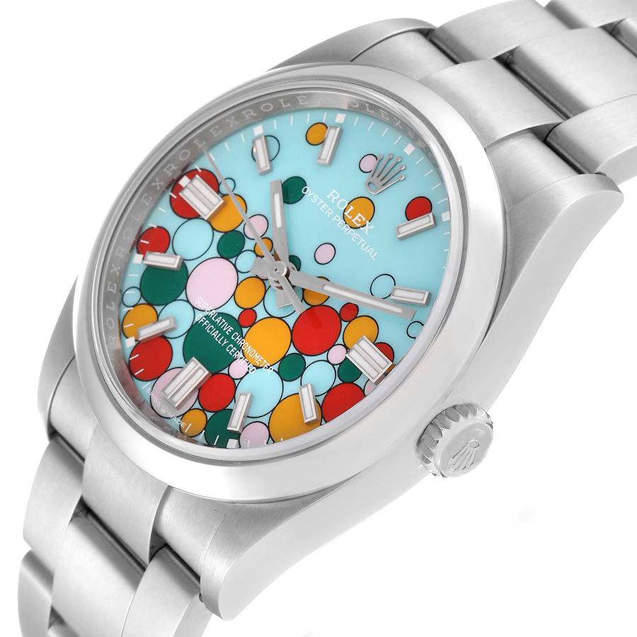 Oyster Perpetual 126000 36mm VSF 1:1 Best Edition Celebration Bubbles Dial on SS Bracelet VS3235