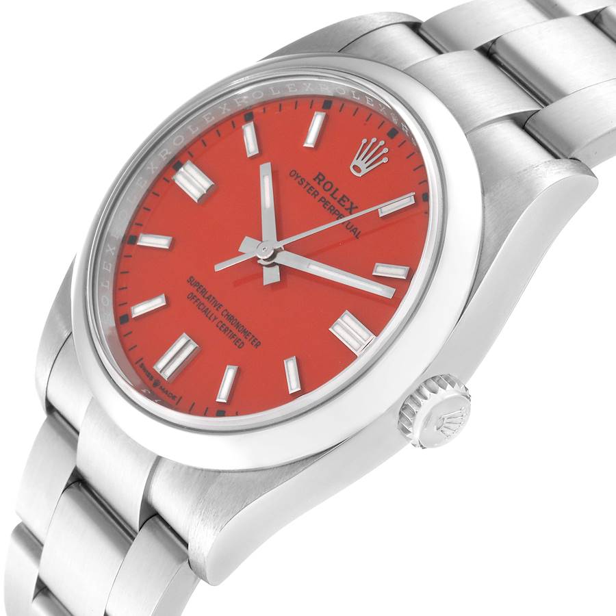 Oyster Perpetual 36mm 126000 Clean 1:1 Best Edition 904L Steel Red Dial on SS Bracelet VR3230