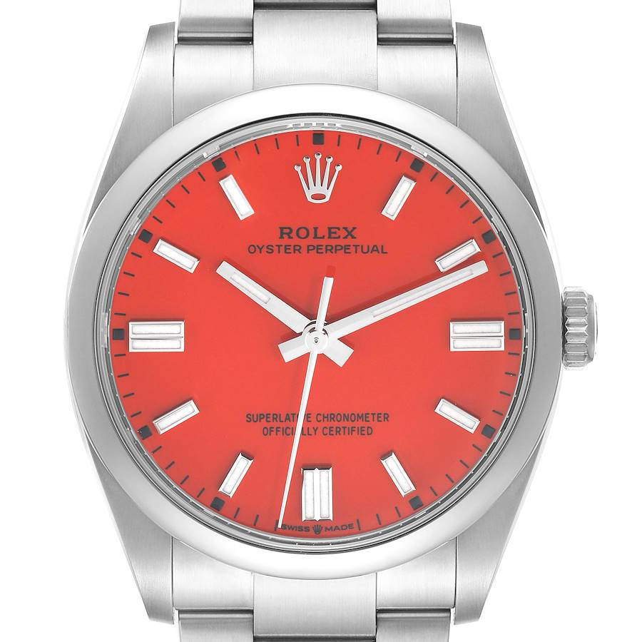 Oyster Perpetual 36mm 126000 Clean 1:1 Best Edition 904L Steel Red Dial on SS Bracelet VR3230