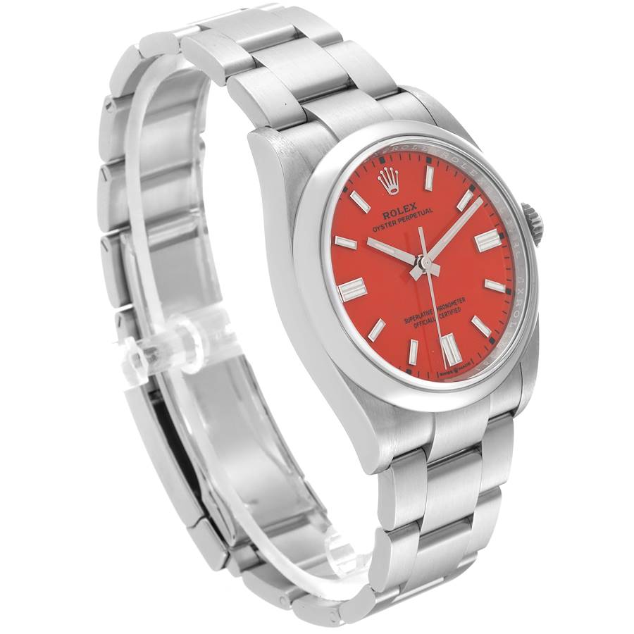 Oyster Perpetual 36mm 126000 Clean 1:1 Best Edition 904L Steel Red Dial on SS Bracelet VR3230