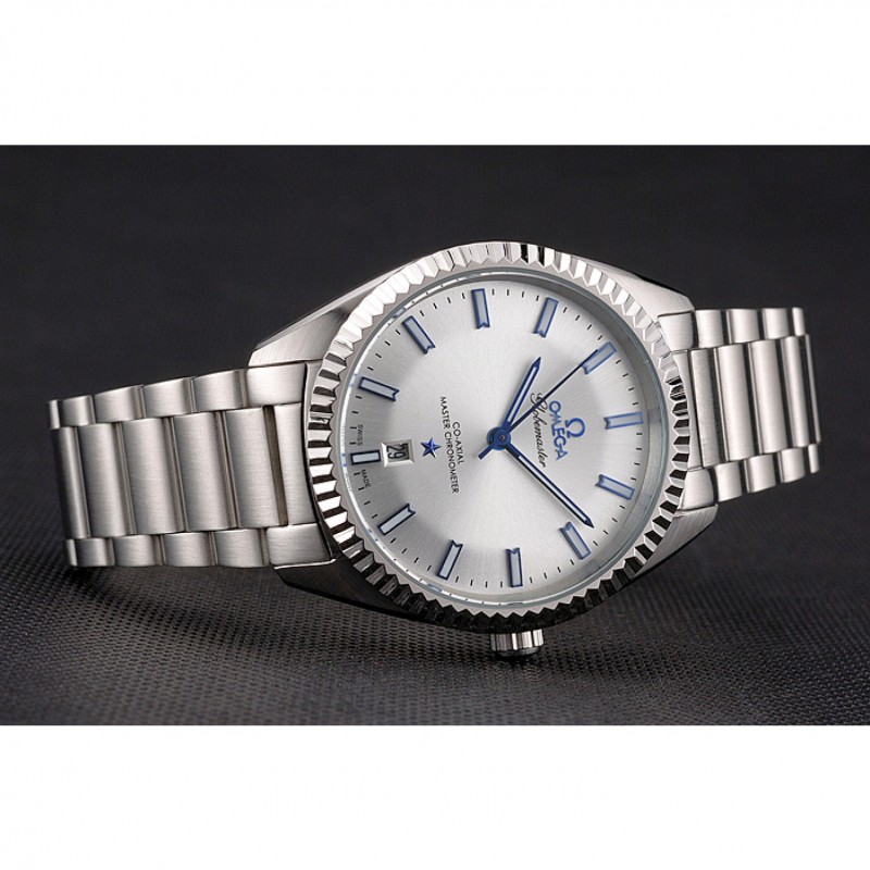 Omega Globemaster Constellation - Quartz Battery - Silver Dial - Men's Watch - 47 x 39 mm - Replica