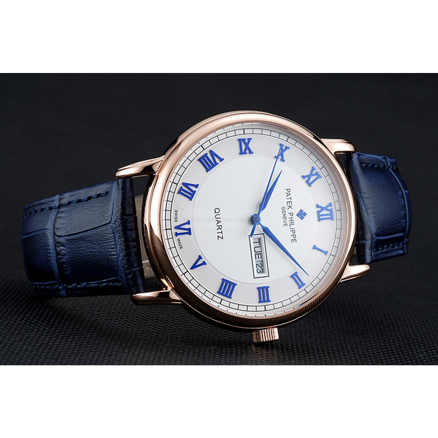 Patek Philippe Calatrava 1454056 Replica Watch, Men's Quartz, White Dial, Leather Band