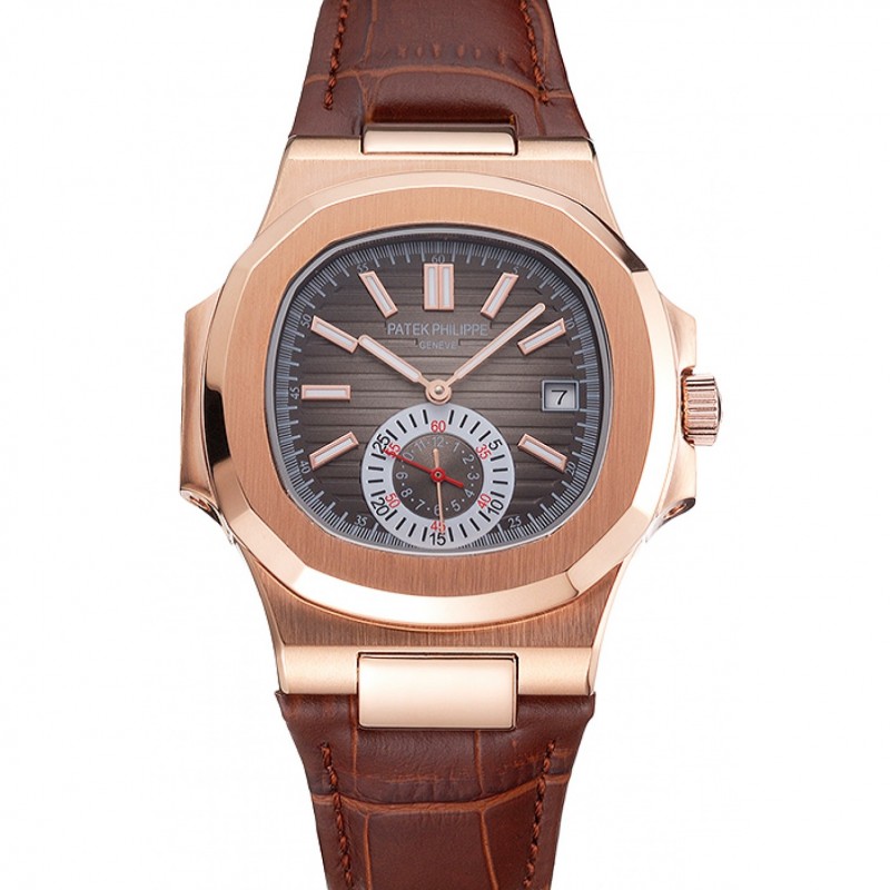 Patek Philippe NAUTILUS Automatic 18K Rose-Gold Plated Silver Dial Replica Watch
