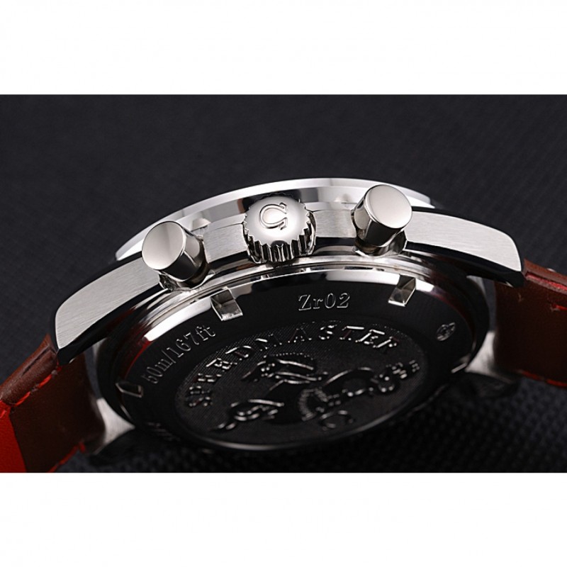 Omega SPEEDMASTER 622807 Quartz Japanese Brown Leather Strap Sapphire Crystal Replica Watch