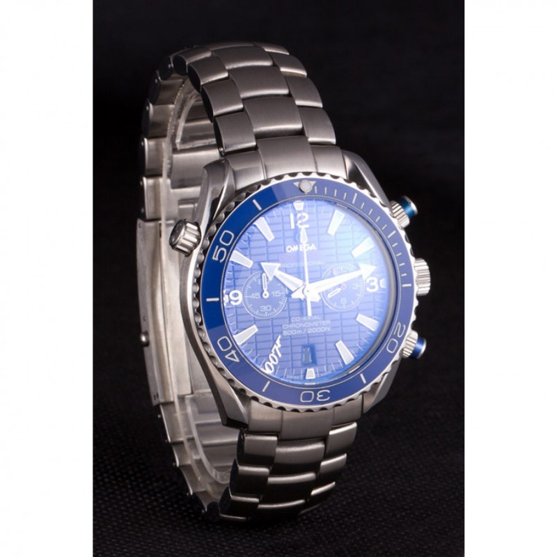 Omega Seamaster James Bond Skyfall 621378 Replica Watch, Quartz Movement, Blue Dial, Brushed Steel