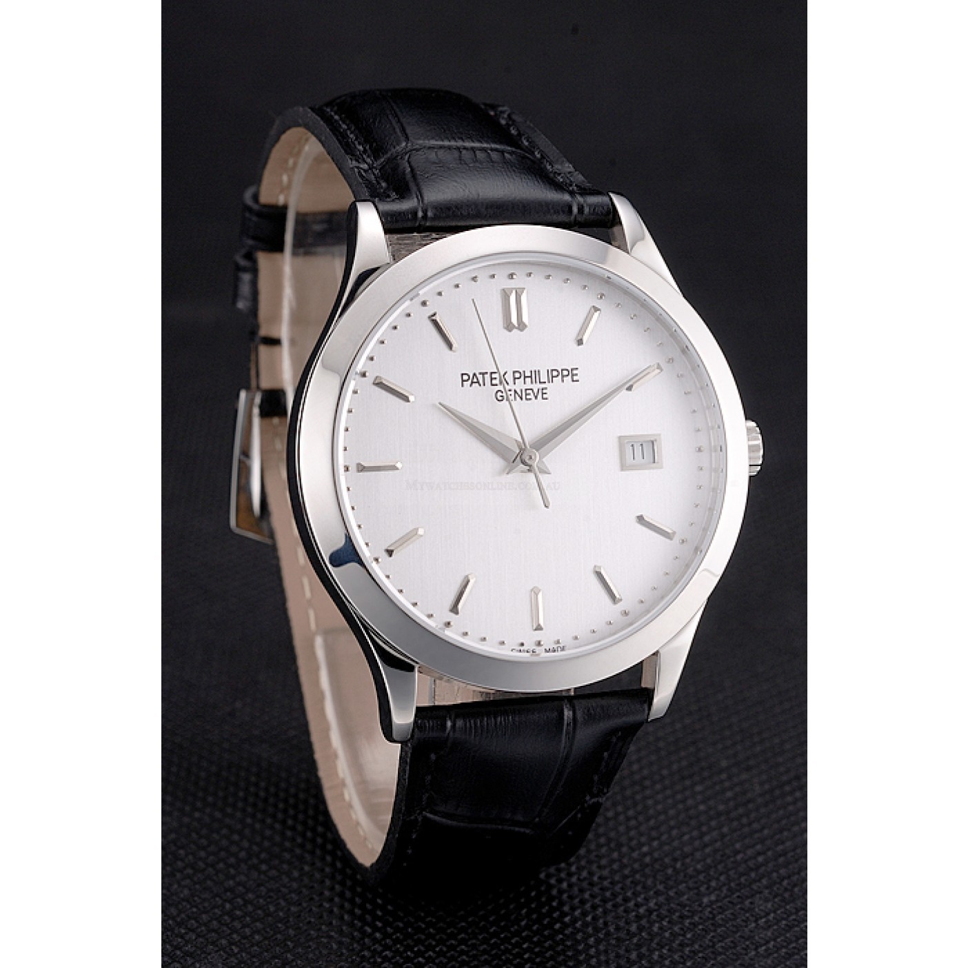 Patek Philippe Calatrava Replica Watch Automatic Movement White Dial Polished Steel Case