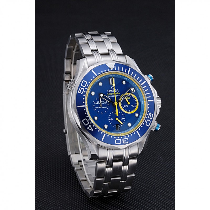 Omega Seamaster 622056 | Automatic | Brushed Steel | Blue Ceramic Bezel | Replica Watch