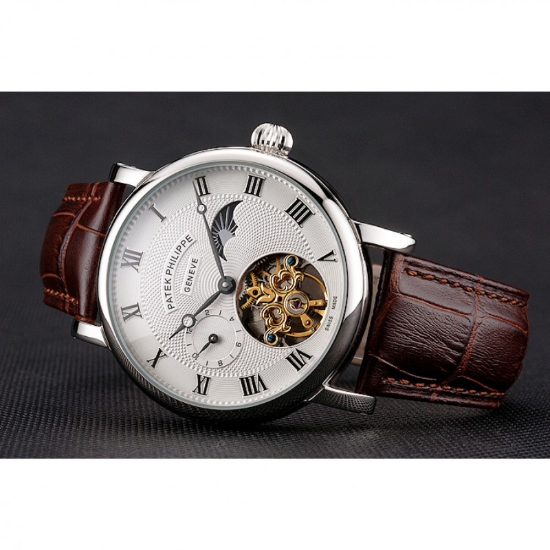 Patek Philippe Complications Replica Watch, Automatic Movement, Japanese Quality, 50x42mm, Brown